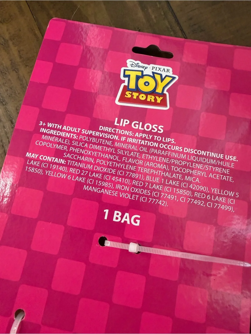 Toy Story lotso pink bear lipgloss set and keychain silicone bear new